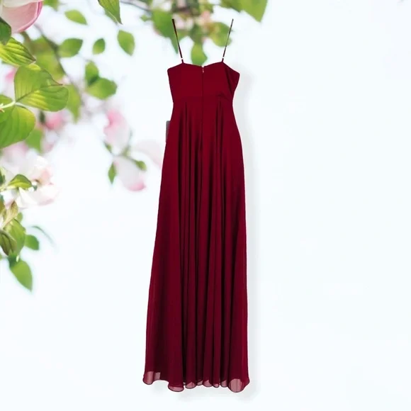 LULU'S Formal Wine Faux Wrap Dress - Picture 7 of 12